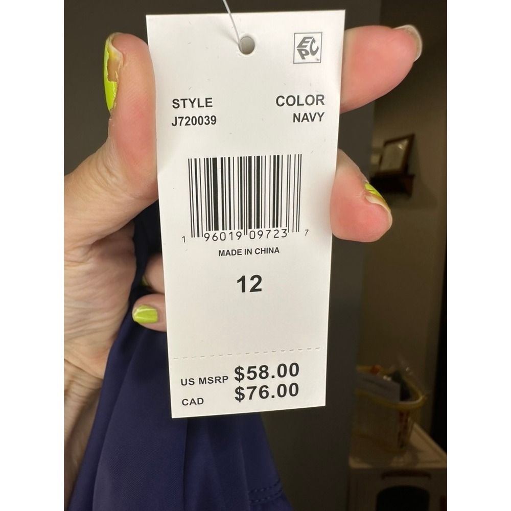 Leilani Navy Swim Skirt Tummy Thinner Women's Size 12 NWT33 - Picture 4 of 6